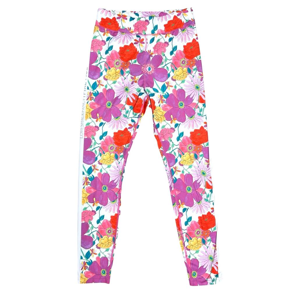 BOGNER FIRE + ICE x LOVESHACKFANCY Magenta Floral Love Baselayer Leggings Size L